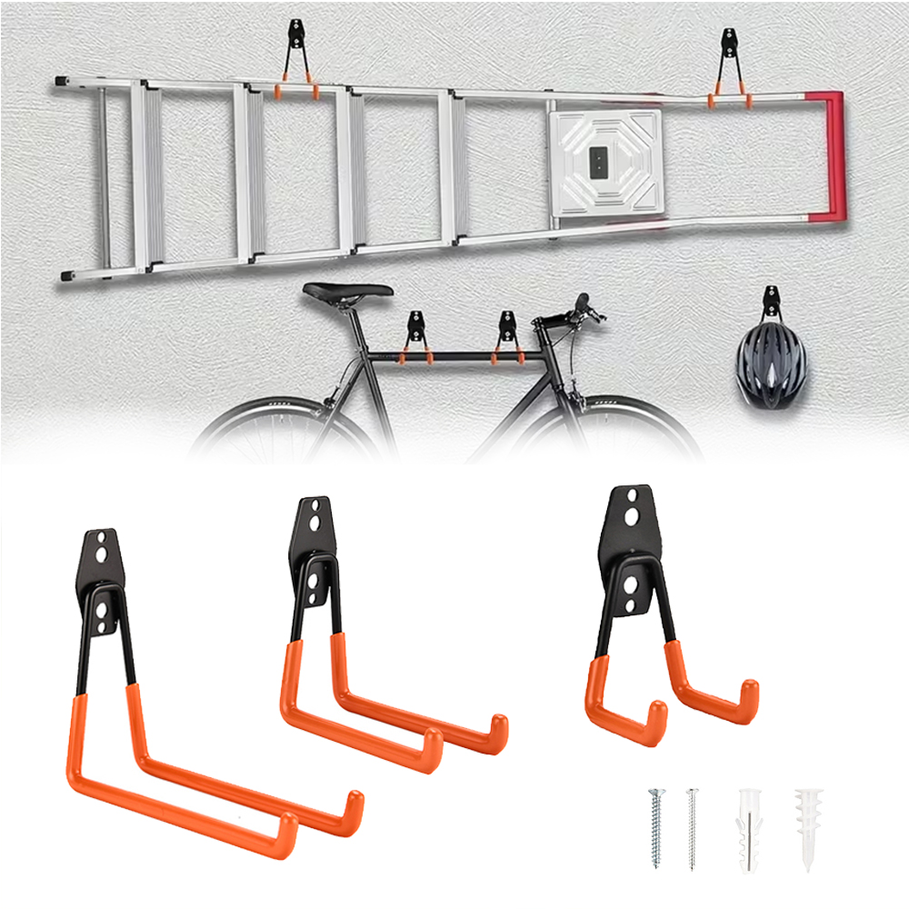 Gardening Tools Holder - ตะขอแขวนติดผนังแบบหนา สำหรับจัดเก็บในโรงรถ จักรยาน บันได ตะขอแขวนกันลื่น สำหรับเก็บอุปกรณ์ทำสวน