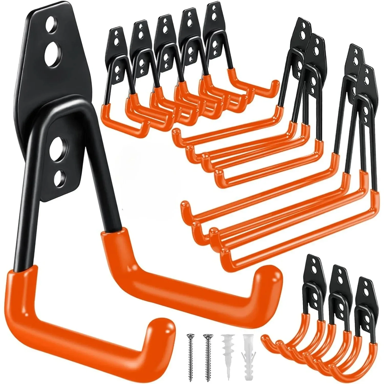 Gardening Tools Holder - Heavy Duty ตะขอโลหะโรงรถ Organizer Wall Mount