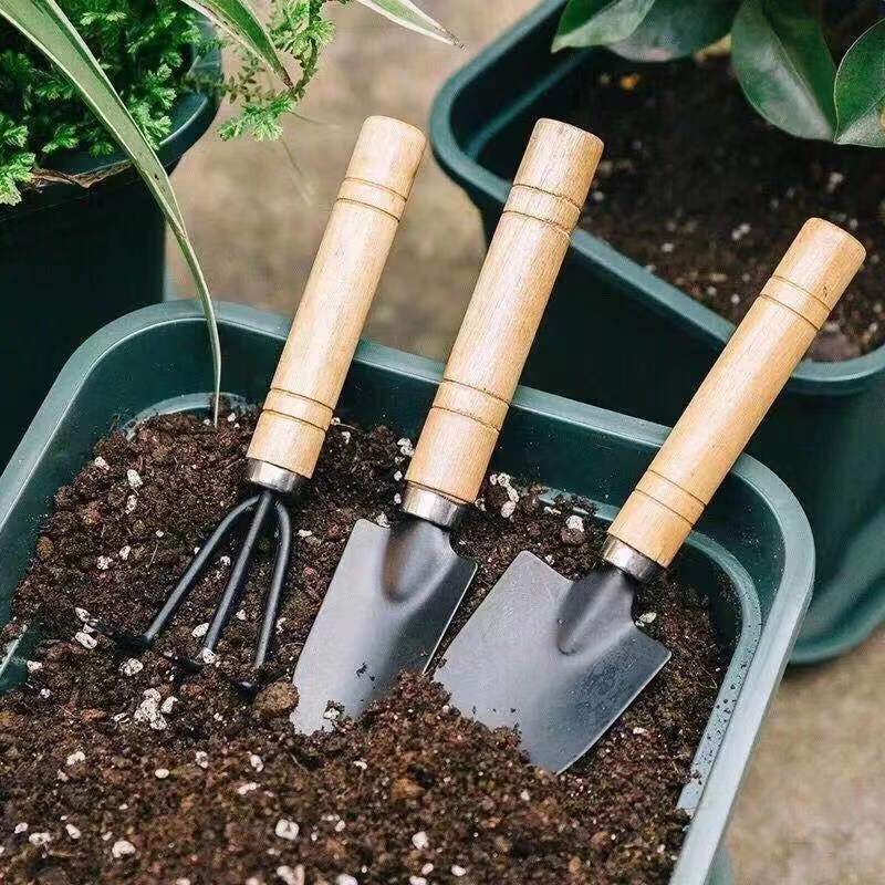 Gardening Tools For Weeds - 3 ชิ้น/1 ชุด เครื่องมือทำสวนขนาดเล็ก พลั่วพกพาพร้อมด้ามจับ สำหรับสวน