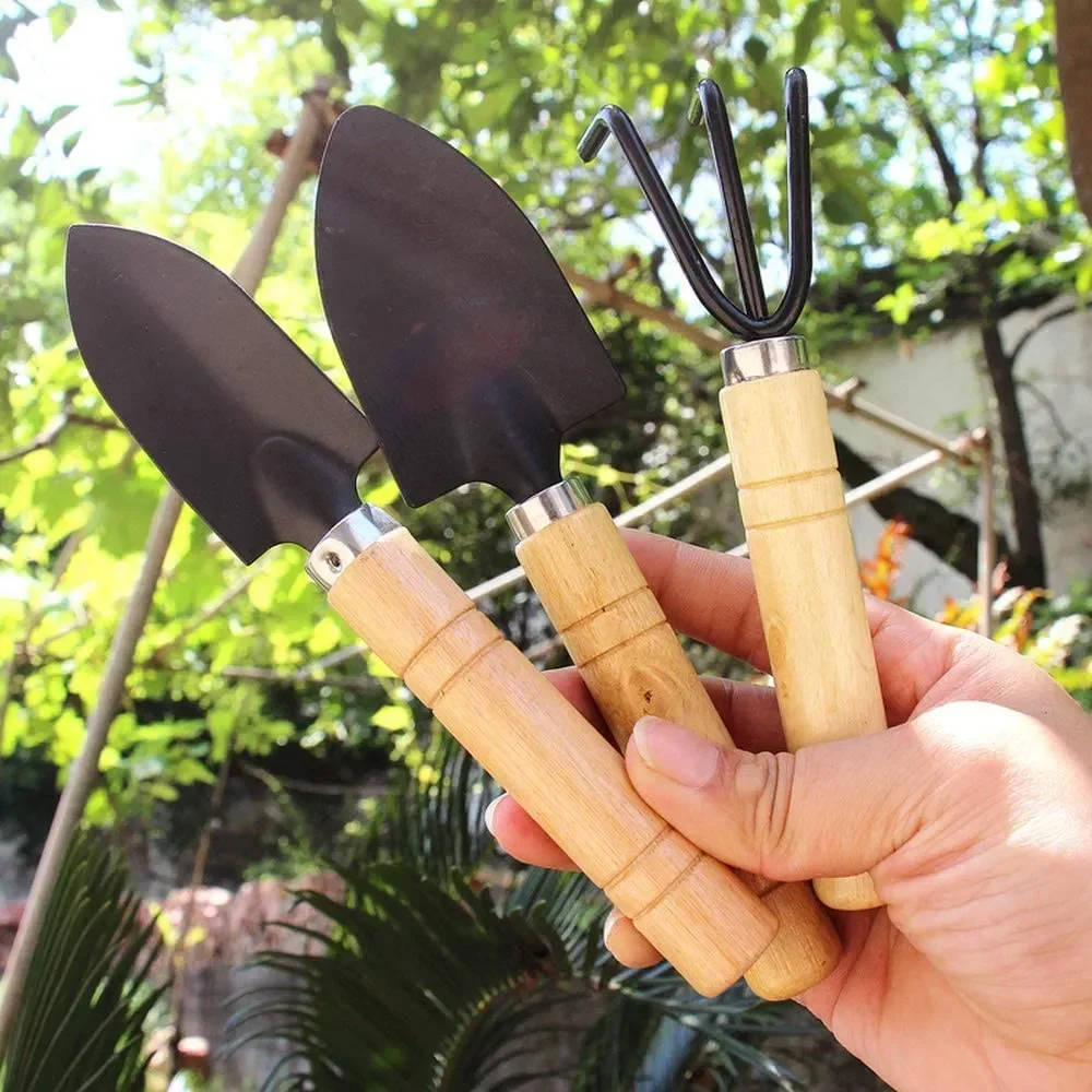 Gardening Tools For Weeds - ชุดเครื่องมือทำสวนขนาดเล็ก 3 ชิ้น/ชุด สำหรับดูแลต้นไม้ในร่ม ขุดดิน กำจัดวัชพืช