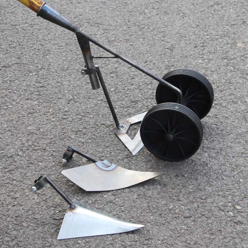 Gardening Tools For Weeds - เครื่องมือกำจัดวัชพืชในสวน จอบขุดดินโลหะเหล็กกล้าคาร์บอน สำหรับการเกษตร 2 ล้อ 3