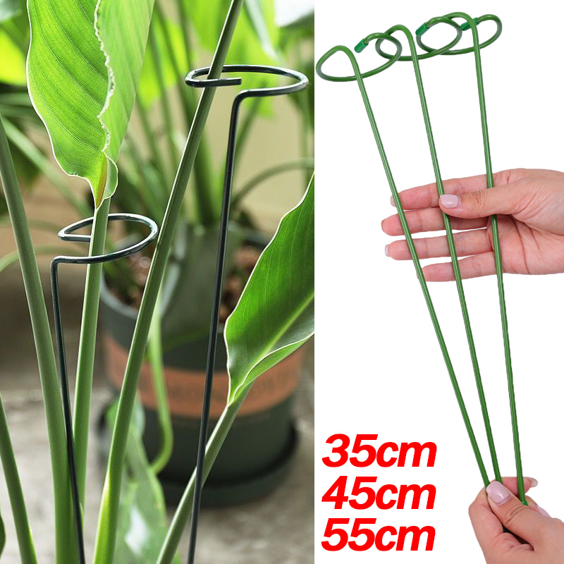 Gardening Tools Holder - 1-10pcs โลหะ SINGLE Stem พืชไม้พุ่มผู้ถือสวนสนับสนุน Stake