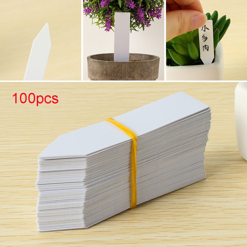 Garden Label Marker - 100 ชิ้นนํากลับมาใช้ใหม่การจําแนก Marker กันน้ําเมล็ดพืชป้ายต้นกล้าหมวดหมู่สวนเครื่องมือเนอสเซอรี่หม้อ