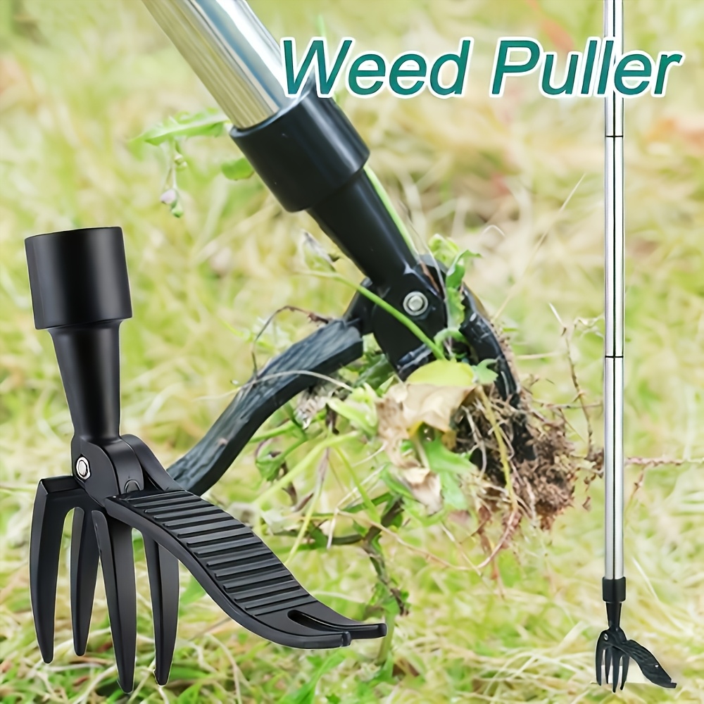 Gardening Tools For Weeds - เครื่องกำจัดวัชพืชแนวตั้งแบบโลหะสำหรับงานหนัก 1 ชิ้น สำหรับสนามหญ้า สวน แปลงดอกไม้