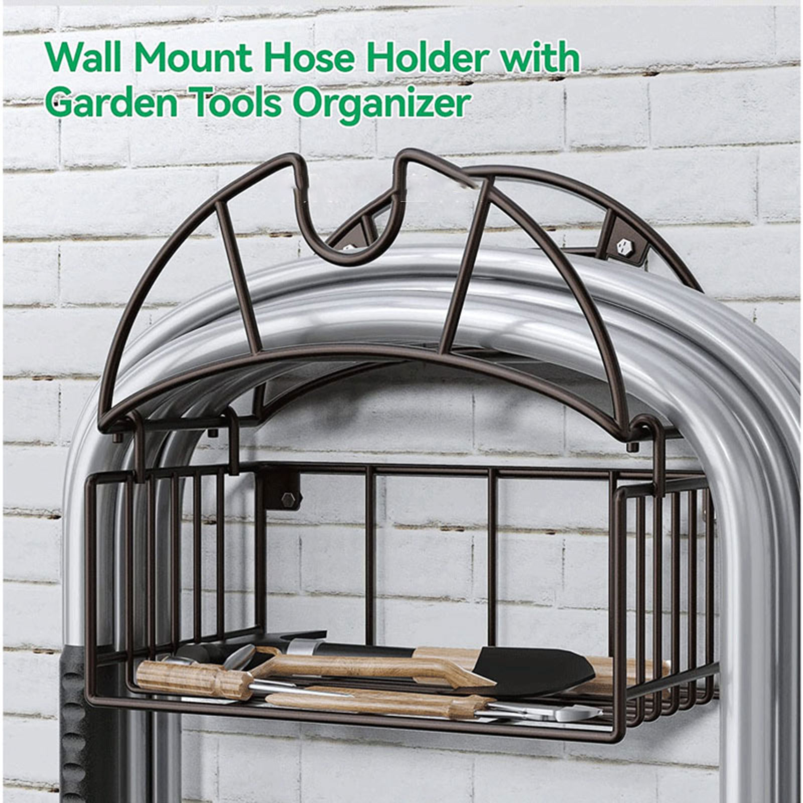 Gardening Tools Holder - Wall Mount Garden ผู้ถือท่อเครื่องมือ Organizer Bracket