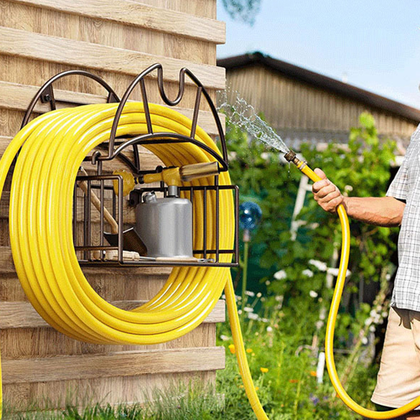 Wall Mount Garden ผู้ถือท่อเคร - Gardening Tools Holder บทวิจารณ์และราคา